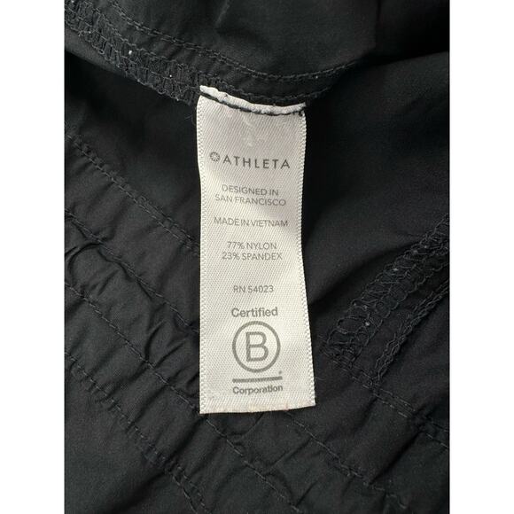 Athleta Canopy Parachute Romper Jumpsuit Black Sleeveless Cargo Jogger Size 0 - Picture 9 of 9